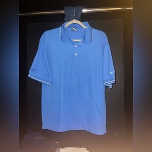 Nike Golf Dri Fit Polo Blue Embroidered